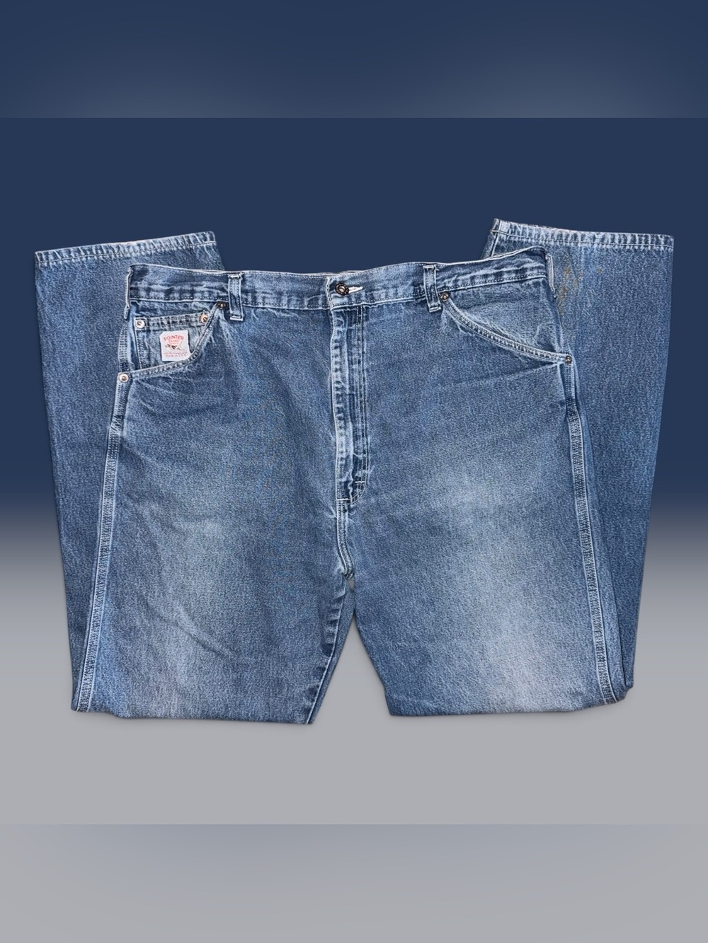 Vintage LC King Pointer Brand USA Made Blue Denim Workwear Jeans Men’s W38 L32